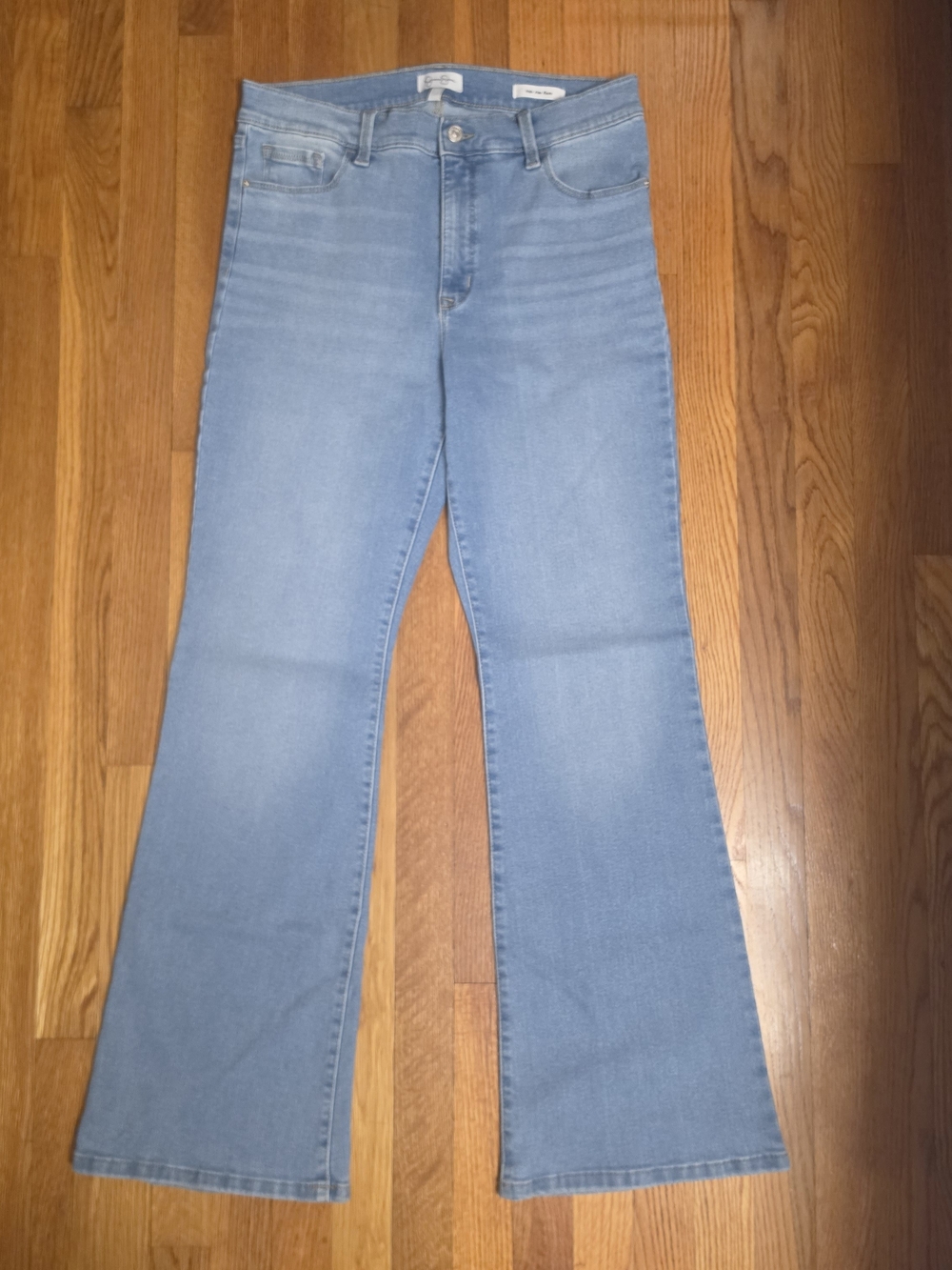 Jessica Simpson High Rise Flare Light Blue Jeans Size 12